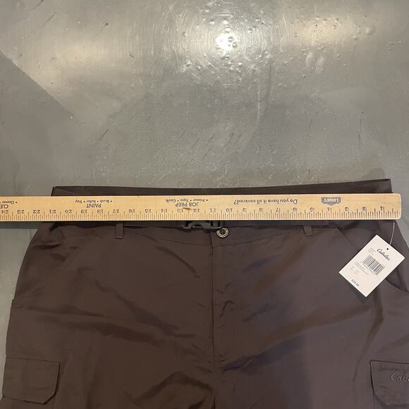 Cabela’s Convertible Cargo Pants Men 42x30 Belted Classic Fit Ankle Zip Brown - Picture 5 of 10